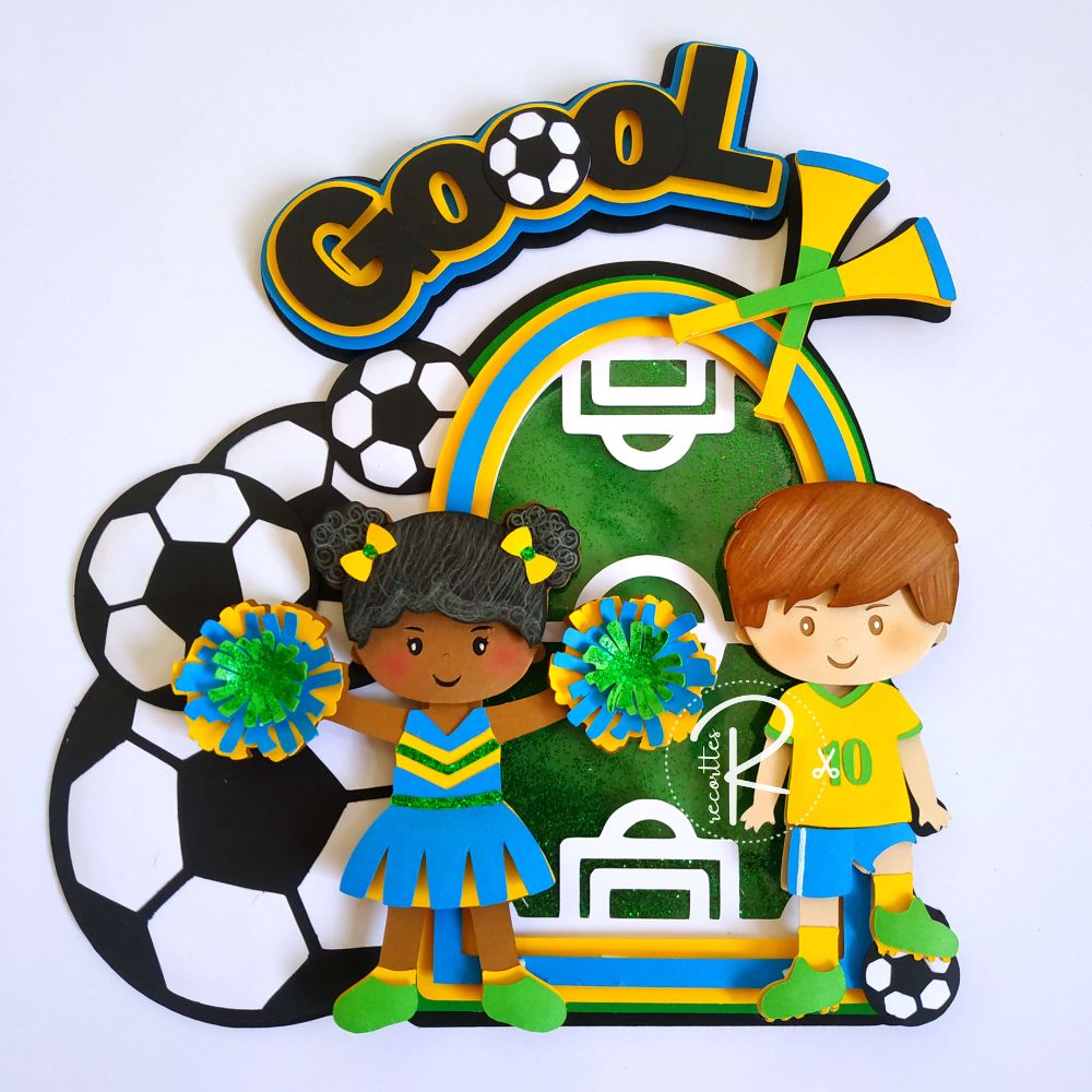 Bolo Personalizado da Seleção Brasileira de Futebol 2022 de Massa