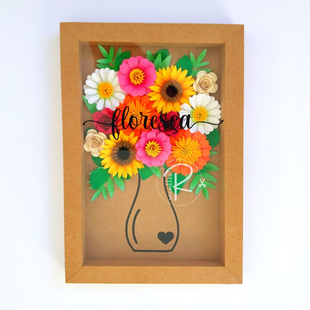 Arquivo de Corte - Quadro com Flores